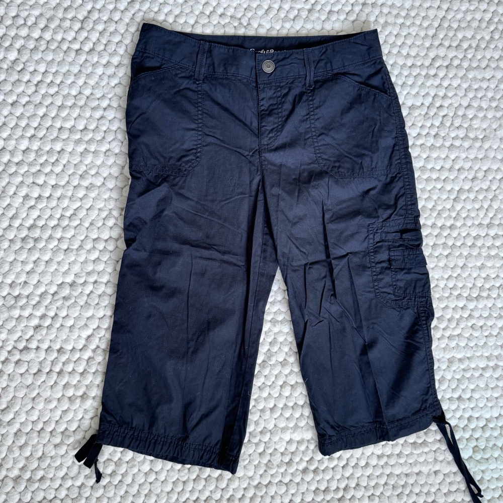 Croft & Barrow Black Capri‎ Pants Relaxed Fit Size 8P